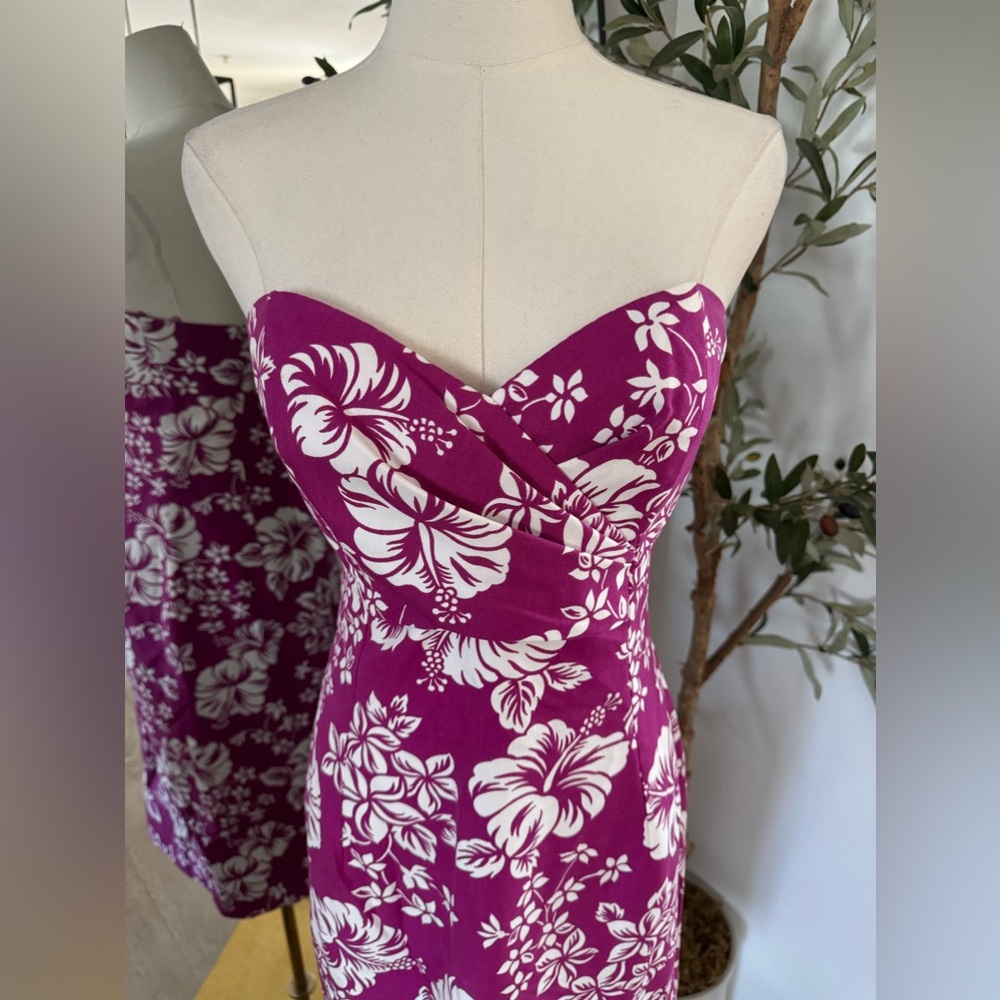 NWOT | Michael Kors | Tropical Print Resort Strapless Mini Dress | Sz 8 - Picture 3 of 6